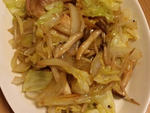 たっぷり野菜とキチンのニンニク醤油炒め